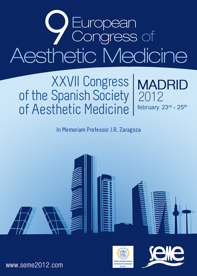 Cartel del XXVII Congreso Nacional de la SEME y IX Congreso Europeo de Medicina Estética